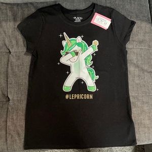 NEW Leprechaun unicorn t-shirt girls’ size L 10/12